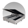 Cama Box com Baú Queen 158x198x42 Cm com Pistão a Gás Courino Linho - 3