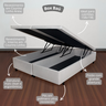 Cama Box com Baú Queen 158x198x42 Cm com Pistão a Gás Courino Linho - 4