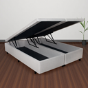 Ver imagem 1 de Cama Box com Baú Queen 158x198x42 Cm com Pistão a Gás Courino Linho