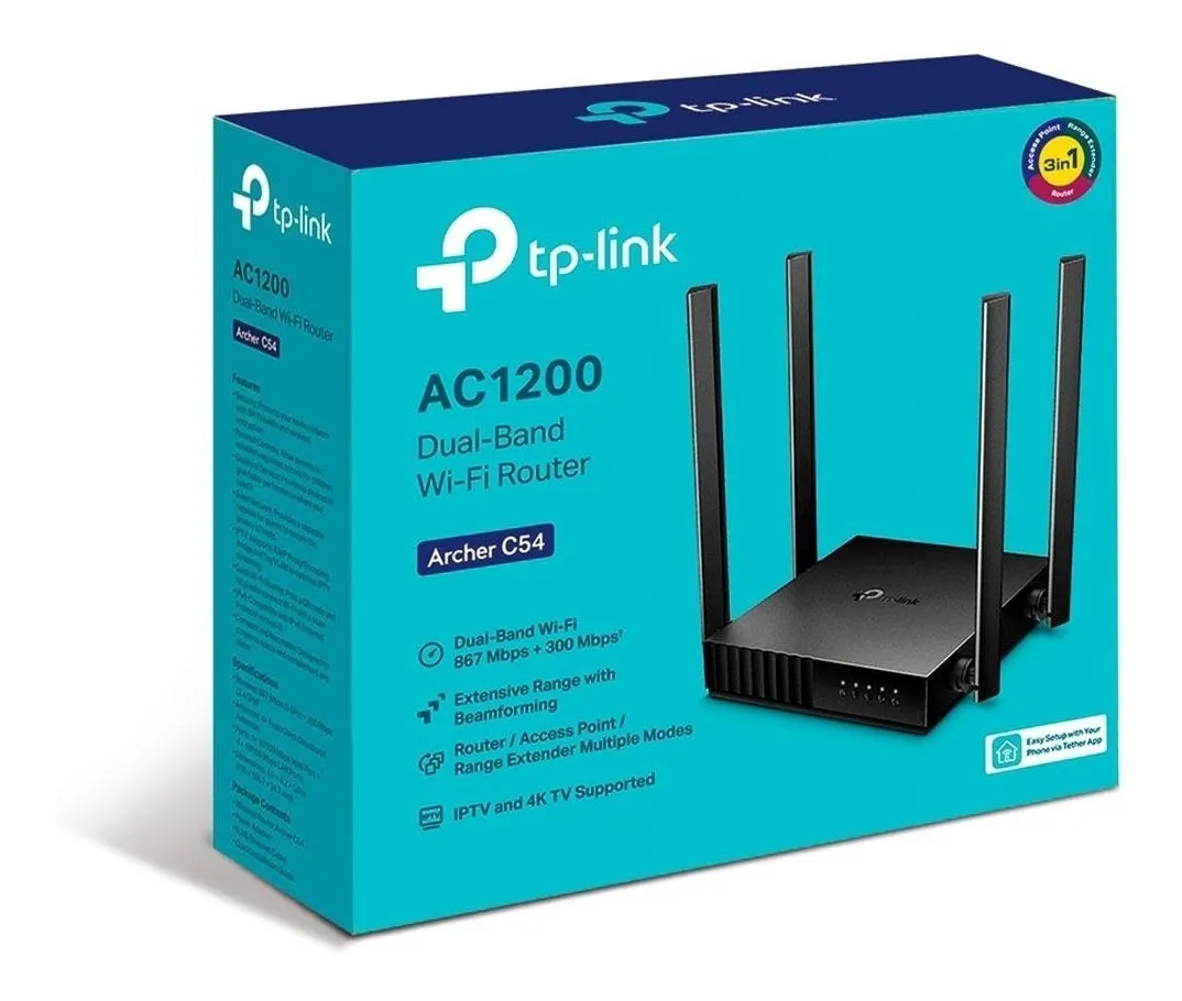 Roteador Wireless Tp-Link Archer C54 Dual Band AC1200 2,4/5Ghz - 4