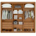 Ver imagem 3 de Guarda-roupa Casal 6 Pts Easy Like Amendoa Clean/off White