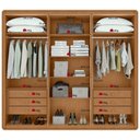 Ver imagem 5 de Guarda-roupa Casal 6 Pts Easy Like Amendoa Clean/off White