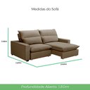 Ver imagem 7 de Sofá Retrátil e Reclinável 2 Lugares 2,60m Andreza Veludo Lansofbr