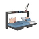 Ver imagem 5 de Cama de Solteiro Articulável Horizontal Grafite Hanover Mdp Dobrável Decoração Art In Móveis