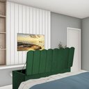 Ver imagem 1 de Calçadeira Baú Recamier Queen 160CM Alanis Suede Verde - D A DECOR
