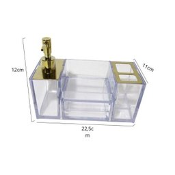 Organizador Dourado para Pia de Banheiro - By Fineza - 2