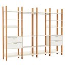 Ver imagem 2 de Guarda Roupa Closet com Prateleiras Dalla Costa 100% Mdf Cor:off White com Freijó