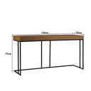 Ver imagem 2 de Aparador Buffet 150cm 100% Mdf Estrutura Pés em Metal Preto Cor:louro Freijó com Pés Pretos