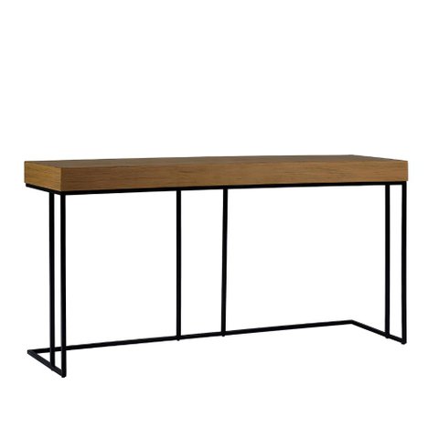 Aparador Buffet 150cm 100% Mdf Estrutura Pés em Metal Preto Cor:louro Freijó com Pés Pretos