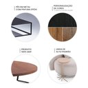 Ver imagem 3 de Aparador Buffet 150cm 100% Mdf Estrutura Pés em Metal Preto Cor:louro Freijó com Pés Pretos