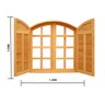 Janela Veneziana Abrir/Abrir Arco Padrão Curupixá 1,20 X 1,00 Batente 14cm Central Norte Madeiras Ja - 2