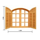 Ver imagem 2 de Janela Veneziana Abrir/Abrir Arco Padrão Curupixá 1,20 X 1,00 Batente 14cm Central Norte Madeiras Ja