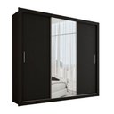 Ver imagem 5 de Guarda-roupa Casal Hamburgo 3 Portas 4 Gavetas com Espelho Preto - Panorama Móveis
