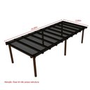 Ver imagem 5 de Kit Policarbonato Fume 6mm 10,00m X 2,00m - Perfis Naturais