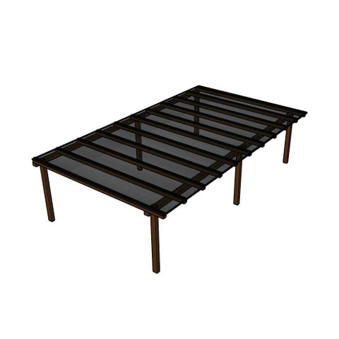 Kit Policarbonato Fume 6mm 10,00m X 2,00m - Perfis Naturais