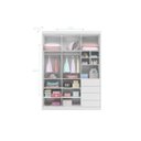 Ver imagem 3 de Kit Quarto Infantil Bebê Pérola Cômoda 4 Gavetas 2 Portas e Guarda Roupa 3 Portas 4 Gavetas Branco -