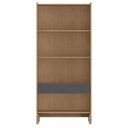 Ver imagem 3 de Cristaleira Barcelona 180cm 2 Portas Tauari/concret com Vidro Canelado - Finestra Móveis