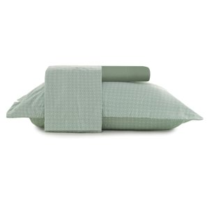 Jogo de Cama Casal 3 Peças Altenburg Toque Acetinado Play Verde