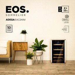 Adega Climatizada 24 Garrafas Eos Premium com Porta de Vidro e Inox com Compressor Eac24im 110v - 3