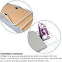 Ver imagem 3 de Tábua Mesa De Passar Roupa Dobrável Tecido Metálico Branca
