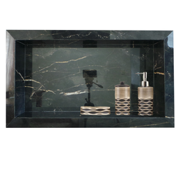 Nicho Porcelanato Preto Borda Diamante 60x32cm - 7