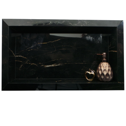 Nicho Porcelanato Preto Borda Diamante 60x32cm - 3