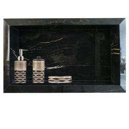 Nicho Porcelanato Preto Borda Diamante 60x32cm - 1