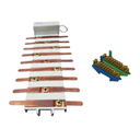 Ver imagem 1 de BARRAMENTO FLUTUANTE BIFÁSICO 18 POLOS DIN/IEC-100A/100V+SUP/BARRA NEUTRO AZUL+SUP/BARRA TERRA VERDE