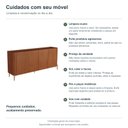 Ver imagem 6 de Buffet Bend 180 cm Porta Lisa Incolar Cedro com Pé Dourado