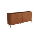 Ver imagem 2 de Buffet Bend 180 cm Porta Lisa Incolar Cedro com Pé Dourado