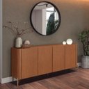 Ver imagem 1 de Buffet Bend 180 cm Porta Lisa Incolar Cedro com Pé Dourado