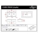 Ver imagem 3 de Cuba Dupla De Aço Inox 304 Craft Inox Quadrato 825X400X200Mm