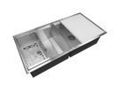 Ver imagem 2 de Cuba Dupla De Aço Inox 304 Craft Inox Quadrato 825X400X200Mm