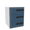 Ver imagem 2 de Mesa de Cabeceira Valência 3 Gavetas Azul Branco - Politorno