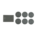 Ver imagem 5 de Mini Caixa Registradora Infantil Moedas e Cartão Colorida