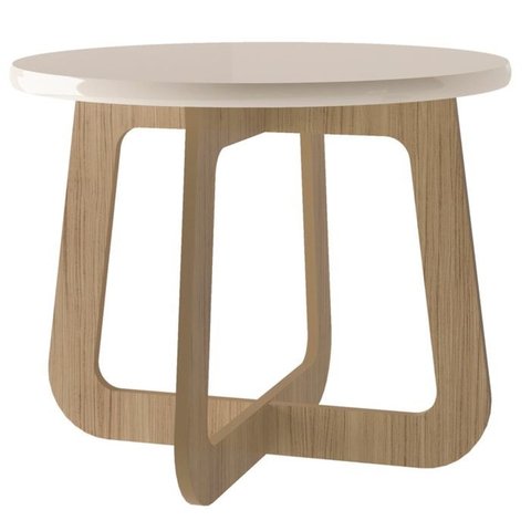 Mesa de Centro para Sala de Estar 59 Cm 4551 Off White Carvalho Arly