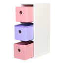 Ver imagem 1 de Mesa de Cabeceira de 18x55x30cm C/ Caixas Colorida