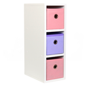 Ver imagem 2 de Mesa de Cabeceira de 18x55x30cm C/ Caixas Colorida