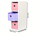 Ver imagem 7 de Mesa de Cabeceira de 18x55x30cm C/ Caixas Colorida