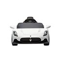 Ver imagem 2 de Carro Elétrico Infantil 12v Maserati Mc20 Branco com Controle Remoto Luz de Led e Sons de Motor