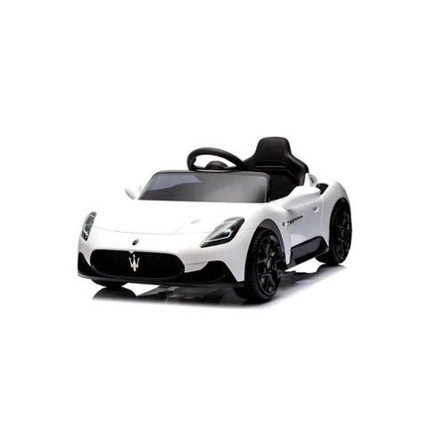 Carro Elétrico Infantil 12v Maserati Mc20 Branco com Controle Remoto Luz de Led e Sons de Motor
