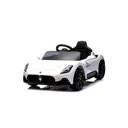 Ver imagem 1 de Carro Elétrico Infantil 12v Maserati Mc20 Branco com Controle Remoto Luz de Led e Sons de Motor