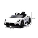 Ver imagem 6 de Carro Elétrico Infantil 12v Maserati Mc20 Branco com Controle Remoto Luz de Led e Sons de Motor