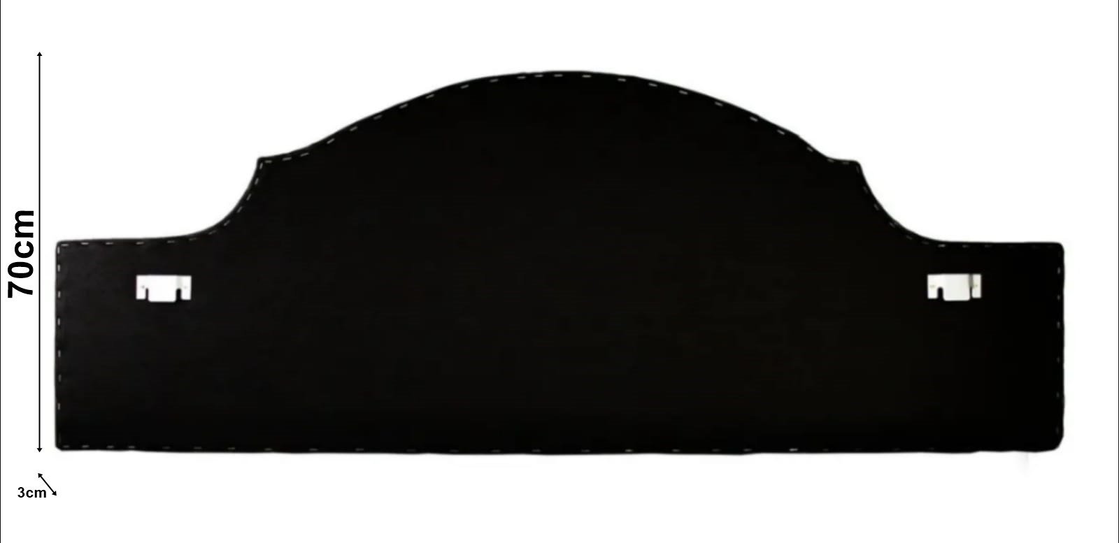 Cabeceira Queen Curva 160x60cm Luxo Estofada Com Tachas - Suede Terracota - 4