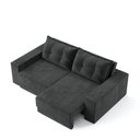 Ver imagem 5 de Sofá Luca 2 Lugares Retrátil 160cm Suede Preto Cialar Móveis