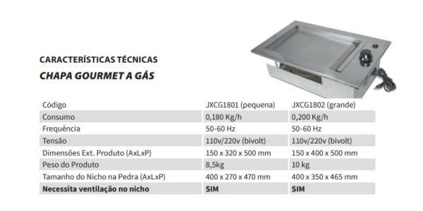 Chapa De Lanche À Gás Embutir Inox 32X51 - 3