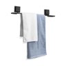 Porta Toalha de Banho Toalheiro de Piatina com Ventosa 3M Black Preto 50cm - 2