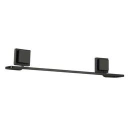Porta Toalha de Banho Toalheiro de Piatina com Ventosa 3M Black Preto 50cm - 1