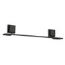 Porta Toalha de Banho Toalheiro de Piatina com Ventosa 3M Black Preto 50cm - 1