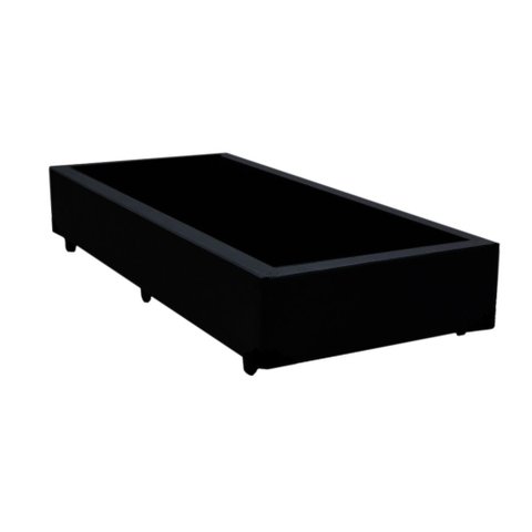 Cama Box Solteiro 78 Preto Sintetico - Santo Box